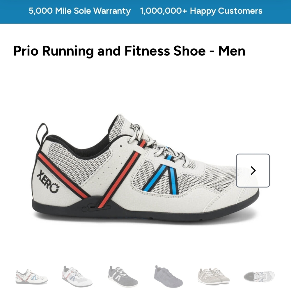 Xero Men's Athletic Running Shoes - Gray